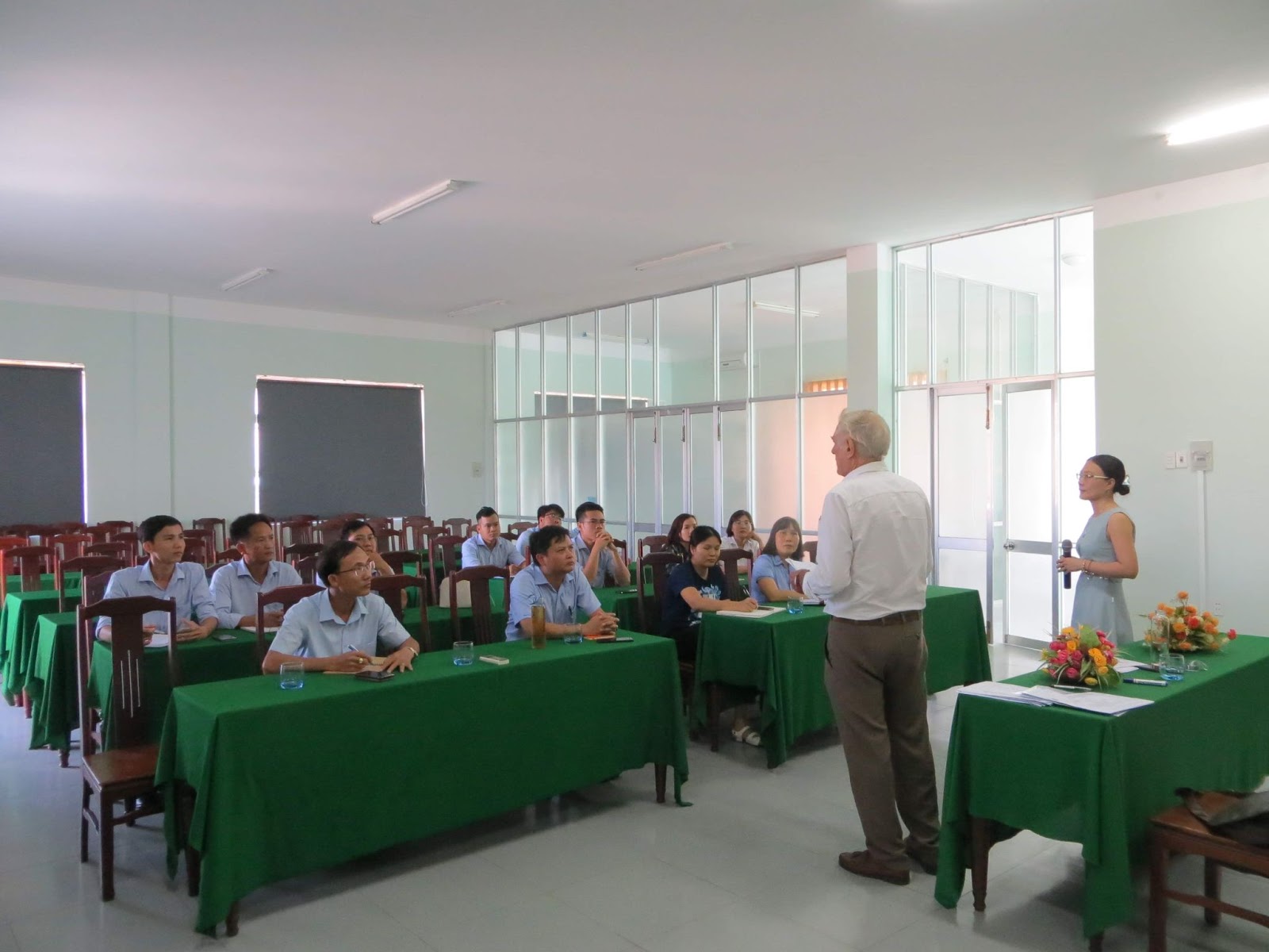 John Tapper Teaches a class in vietnam